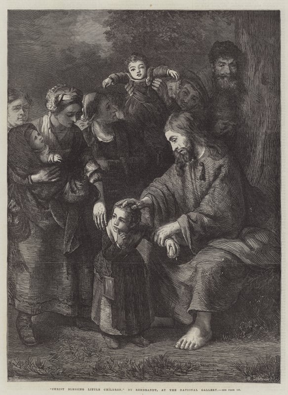 Christ bénissant les petits enfants - Rembrandt van Rijn