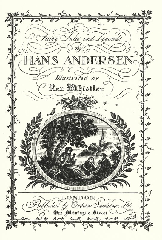 Page de titre pour Contes de fées et légendes par Hans Andersen - Rex (after) Whistler