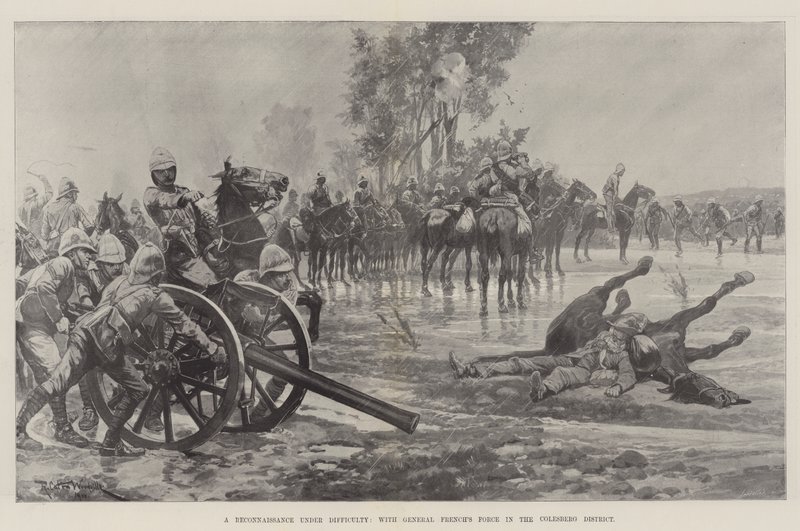 Une reconnaissance difficile avec la force du général French dans le district de Colesberg - Richard Caton Woodville junior