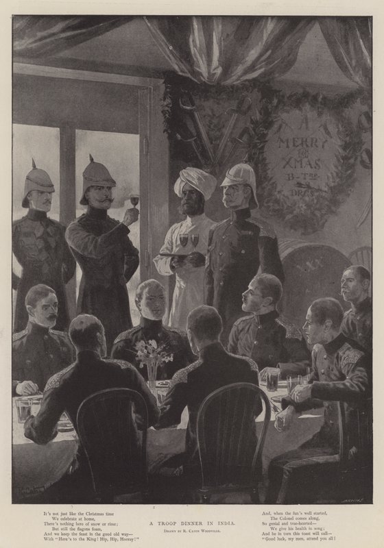 Dîner de troupe en Inde - Richard Caton Woodville junior