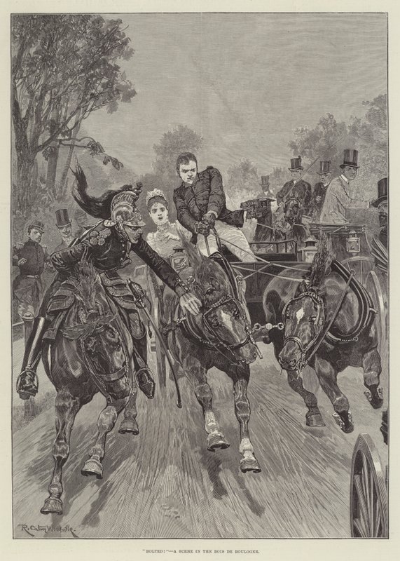Verrouillé ! Une scène dans le Bois de Boulogne - Richard Caton Woodville junior