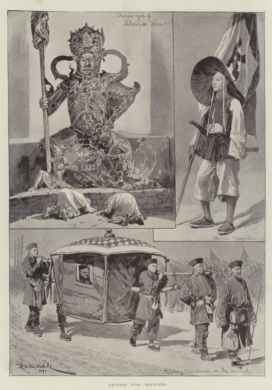 Croquis de guerre chinois - Richard Caton Woodville junior