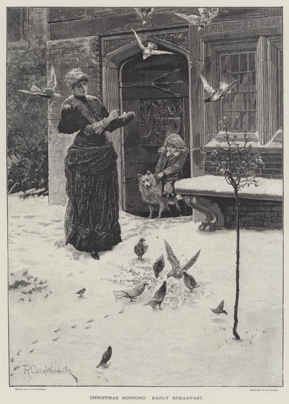 Matin de Noël, petit déjeuner tôt - Richard Caton Woodville junior