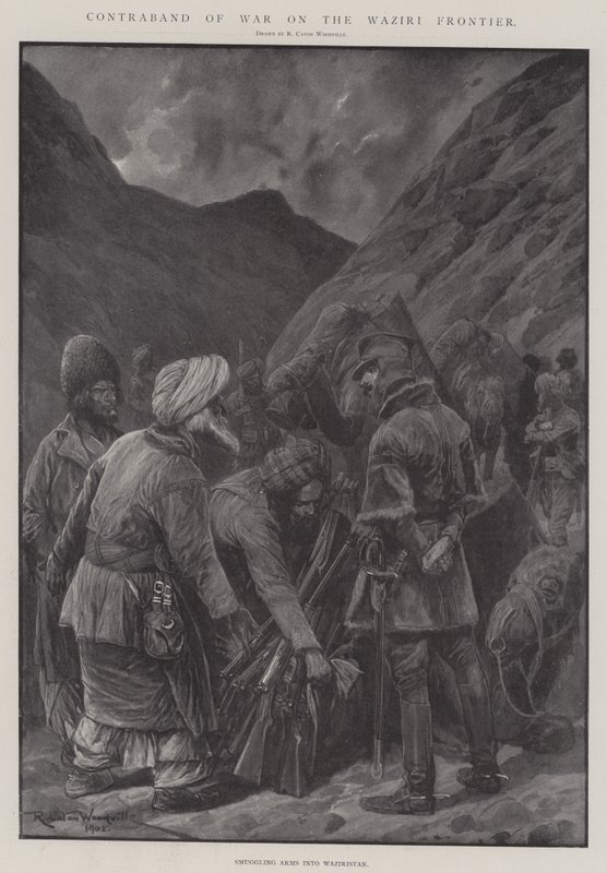 Contrebande de Guerre sur la Frontière Waziri - Richard Caton Woodville junior