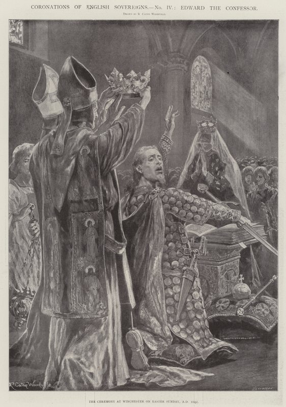 Couronnements des souverains anglais, Édouard le Confesseur - Richard Caton Woodville junior