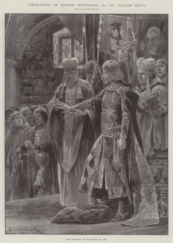 Couronnements des souverains anglais, Guillaume le Roux - Richard Caton Woodville junior