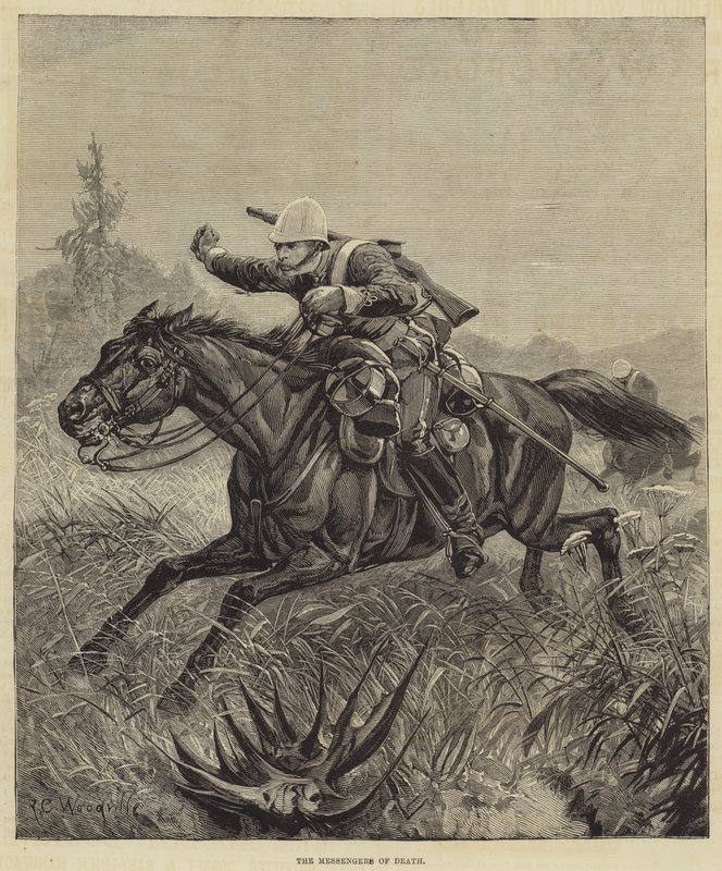 Mort et funérailles du Prince Impérial, les messagers de la mort - Richard Caton Woodville junior