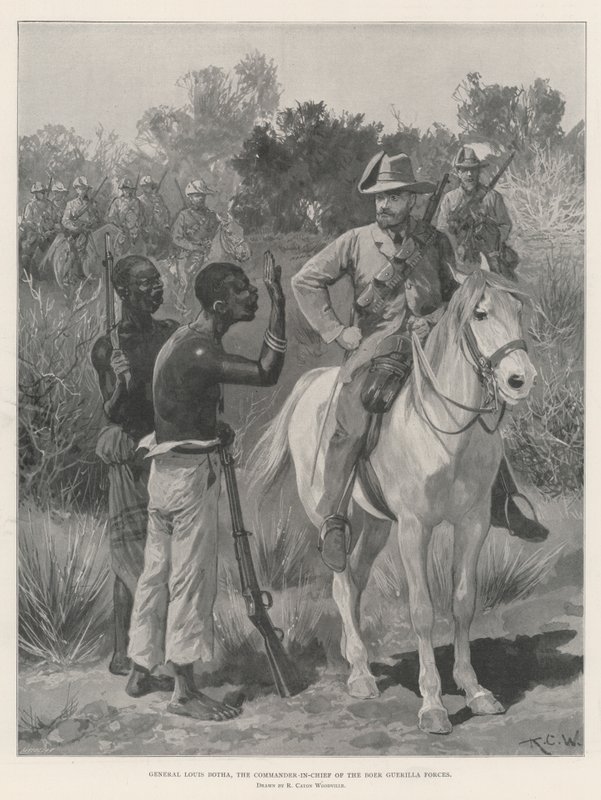 Général Louis Botha, commandant en chef des forces de guérilla boers - Richard Caton Woodville junior