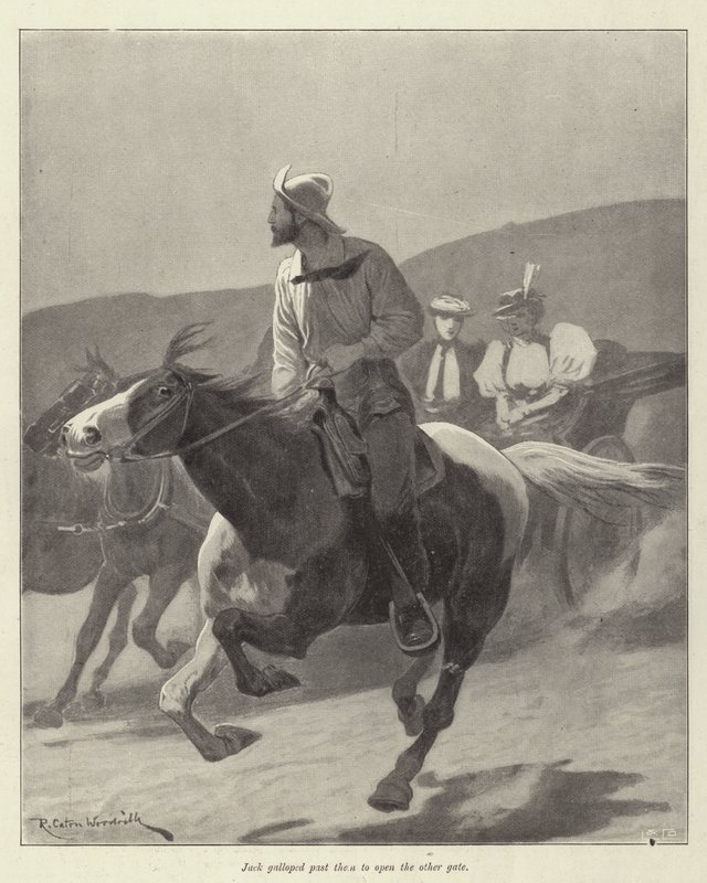 Illustration pour Le Courage de Pauline Camacho, par Morley Roberts - Richard Caton Woodville junior