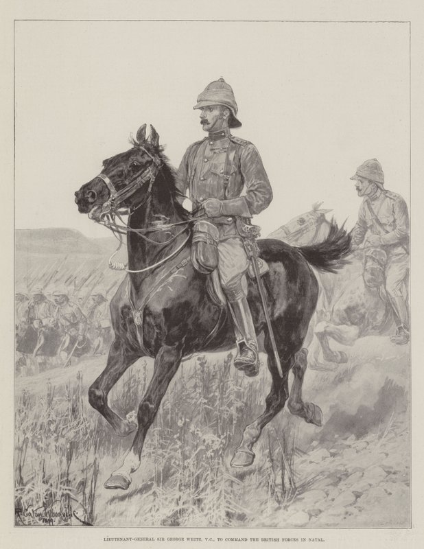 Lieutenant-général Sir George White, VC, pour commander les forces britanniques au Natal - Richard Caton Woodville junior