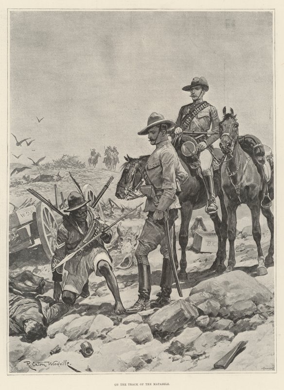 Sur la piste des Matabélés - Richard Caton Woodville junior