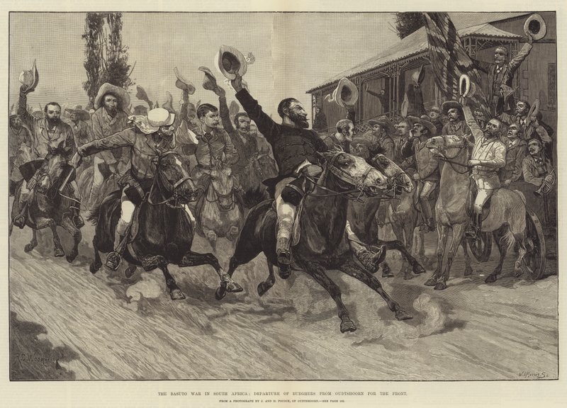 La guerre des Basutos en Afrique du Sud, départ des Burghers d