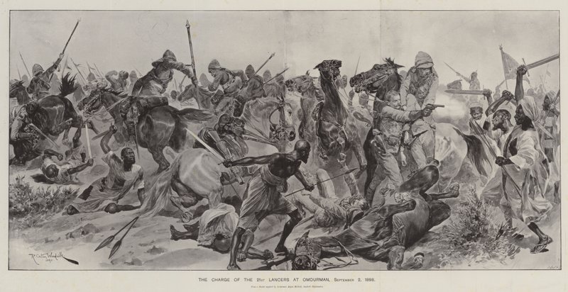 La charge des 21e lanciers à Omdurman, 2 septembre 1898 - Richard Caton Woodville junior