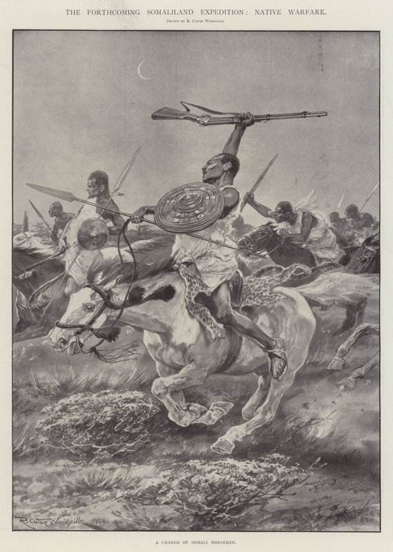 La prochaine expédition en Somalie, guerre des indigènes - Richard Caton Woodville junior