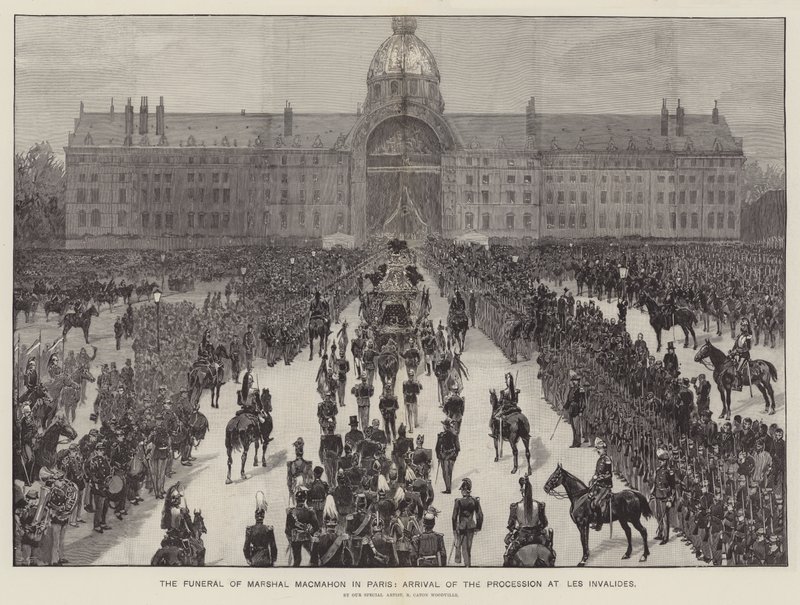 Les funérailles du maréchal MacMahon à Paris, arrivée du cortège aux Invalides - Richard Caton Woodville junior