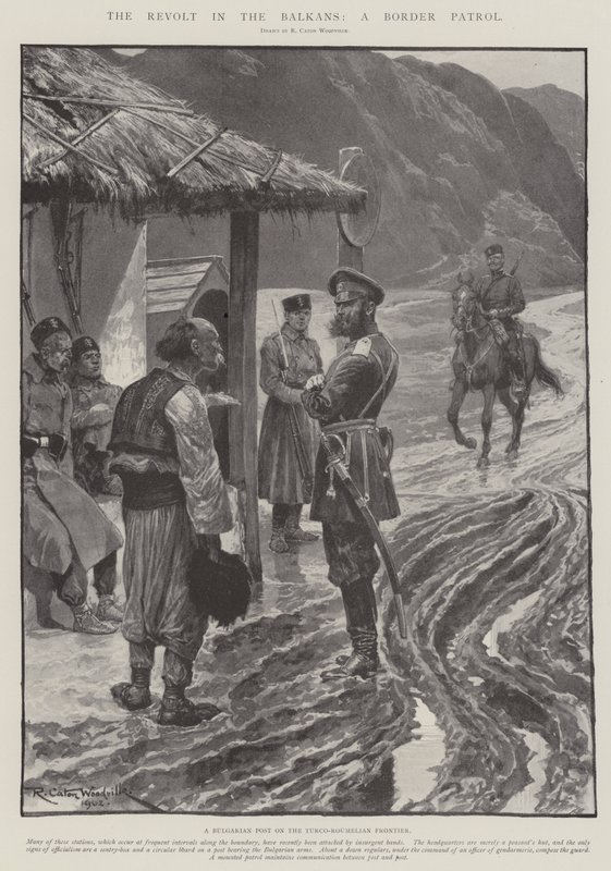 La Révolte dans les Balkans, une patrouille frontalière - Richard Caton Woodville junior
