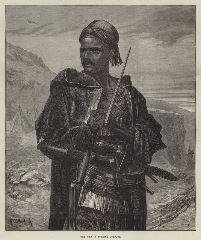 La guerre, un avant-poste turc - Richard Caton Woodville junior