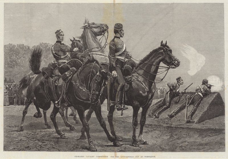 Compétition de cavalerie de la Yeomanry pour la coupe Loyd-Lindsay à Wimbledon - Richard Caton Woodville junior