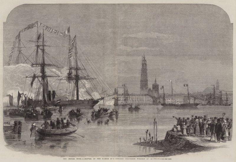 Le Tour de noces, arrivée du Prince et de la Princesse Frederick William à Anvers - Richard Principal Leitch