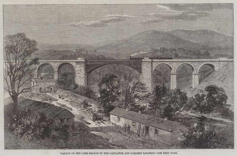 Viaduc sur la branche Lime du chemin de fer de Lancaster et Carlisle - Richard Principal Leitch