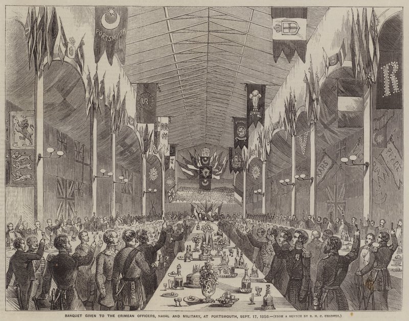 Banquet donné aux officiers de Crimée, navals et militaires, à Portsmouth, le 17 septembre 1856 - Richard Ubsdell
