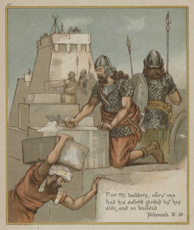 Constructeurs, chacun avec son épée ceinte à son côté - Richard Andre