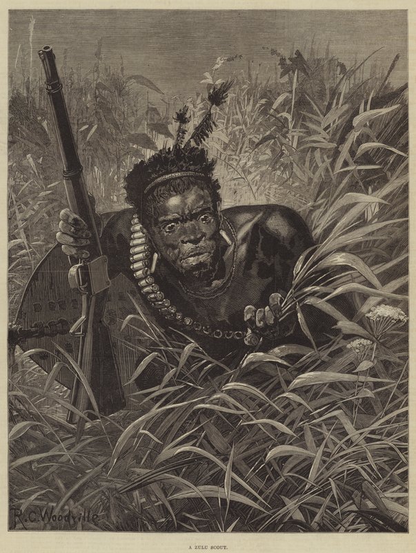 Un éclaireur zoulou - Richard Caton Woodville junior
