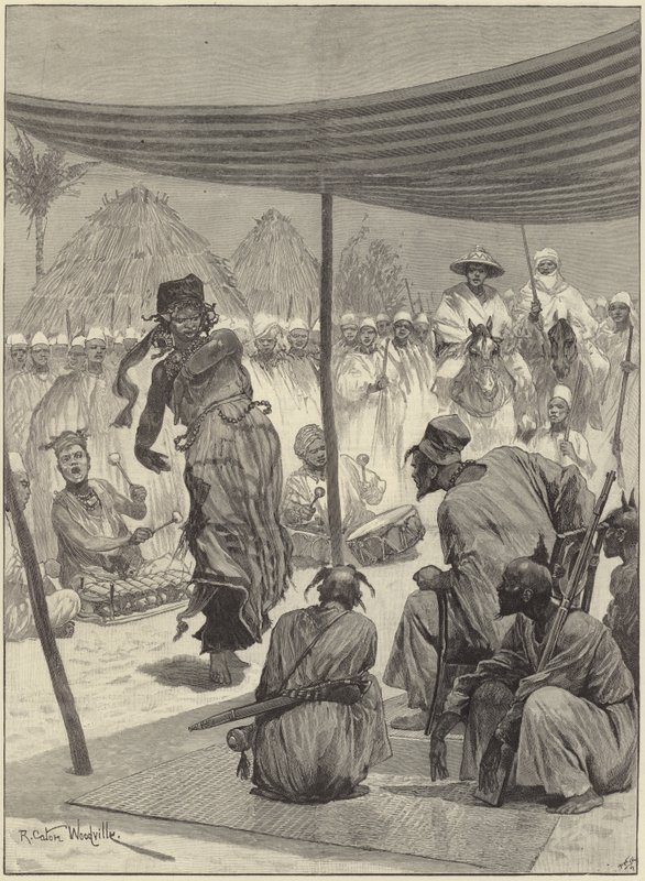 Danse devant le Roi des Sofas en Afrique de l