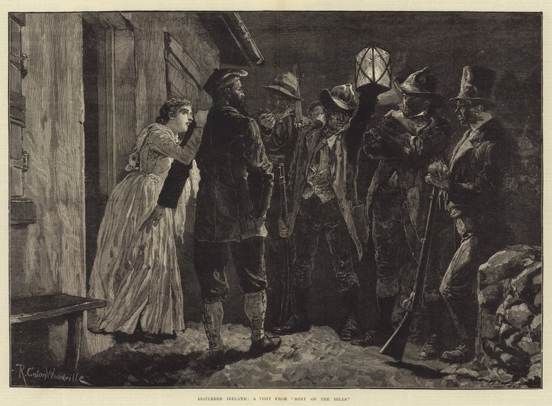 Irlande troublée, une visite de Rory of the Hills - Richard Caton Woodville junior