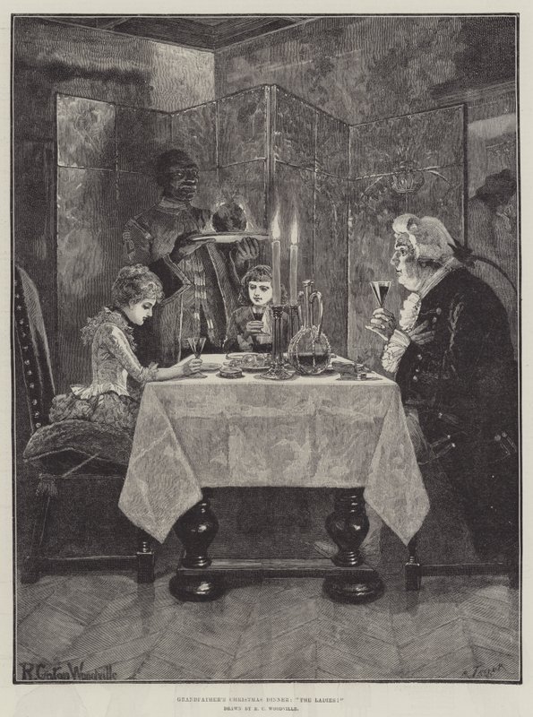 Le dîner de Noël de grand-père, Les Dames! - Richard Caton Woodville junior