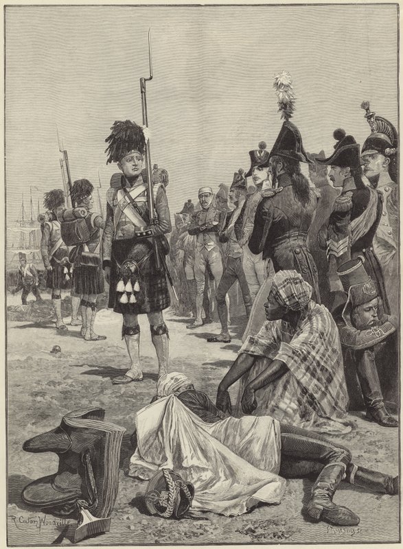 Les 42ème Highlanders gardant des prisonniers français - Richard Caton Woodville junior