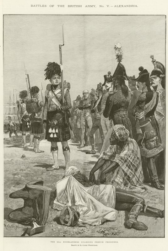 Les 42e Highlanders gardant les prisonniers français - Richard Caton Woodville junior