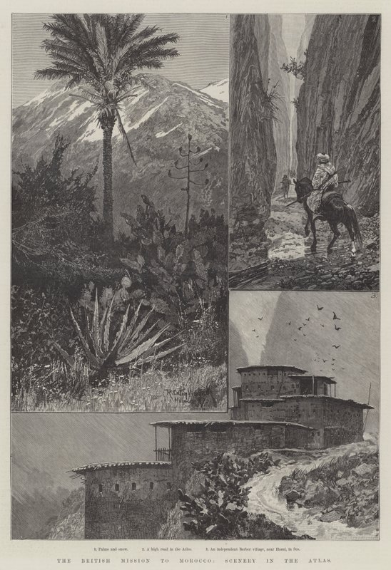 La mission britannique au Maroc, paysages dans l