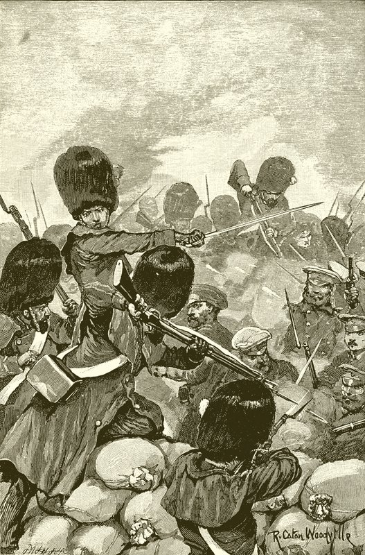 Le combat dans la batterie de sacs de sable - Richard Caton Woodville junior