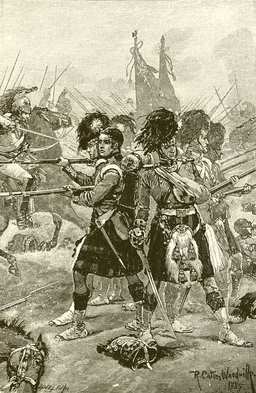 Les Highlanders du quarante-deuxième à Quatre Bras - Richard Caton Woodville junior