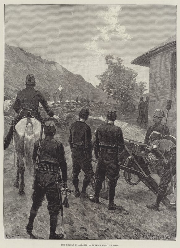 La révolte en Albanie, un poste frontière turc - Richard Caton Woodville junior