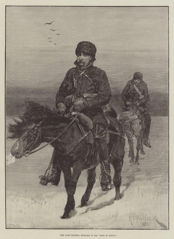 Le défunt Colonel Burnaby dans son trajet vers Khiva - Richard Caton Woodville junior