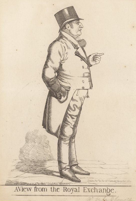 Lee La Chamette (1817); Une vue de la Bourse Royale, 1817 - Richard Dighton