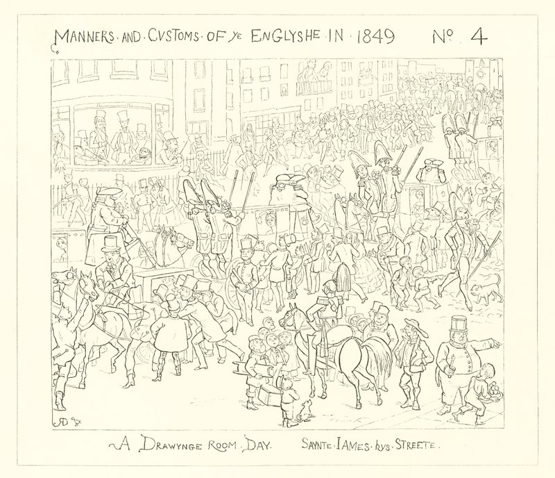 1849, Une journée de salon, rue St James - Richard Doyle