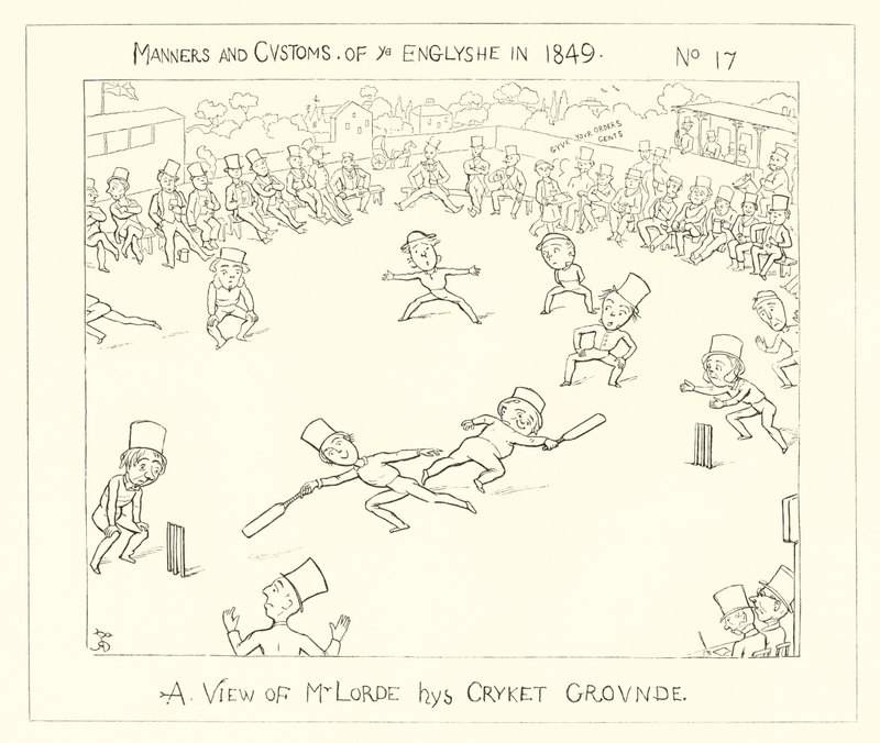 1849, Une vue du terrain de cricket de Lord