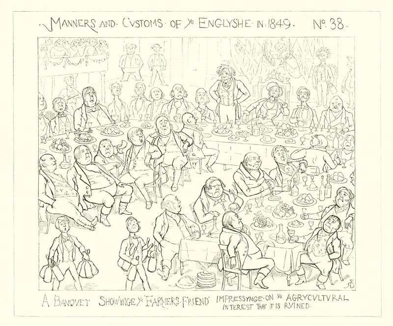 1849, Un banquet montrant l