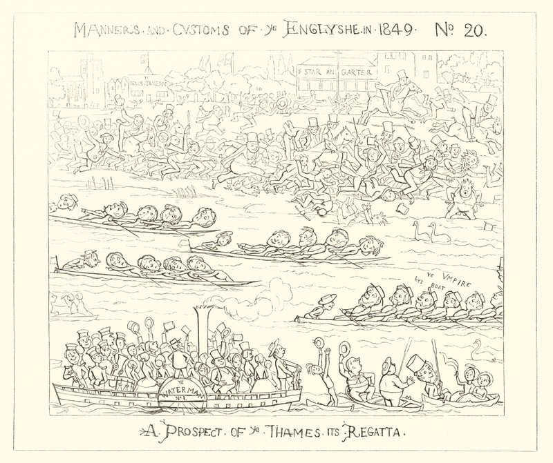 1849, Une perspective de la régate de la Tamise - Richard Doyle
