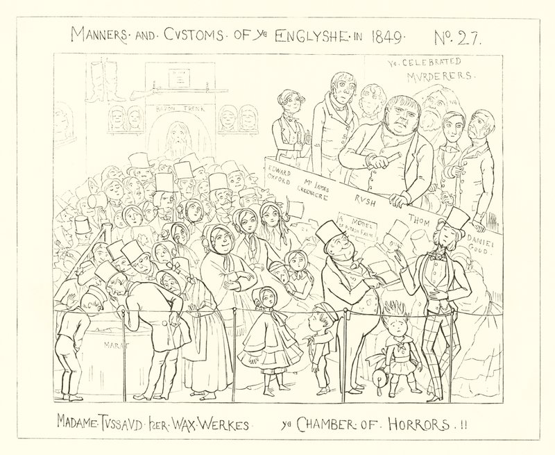 1849, Les figures de cire de Madame Tussauds, La Chambre des Horreurs - Richard Doyle
