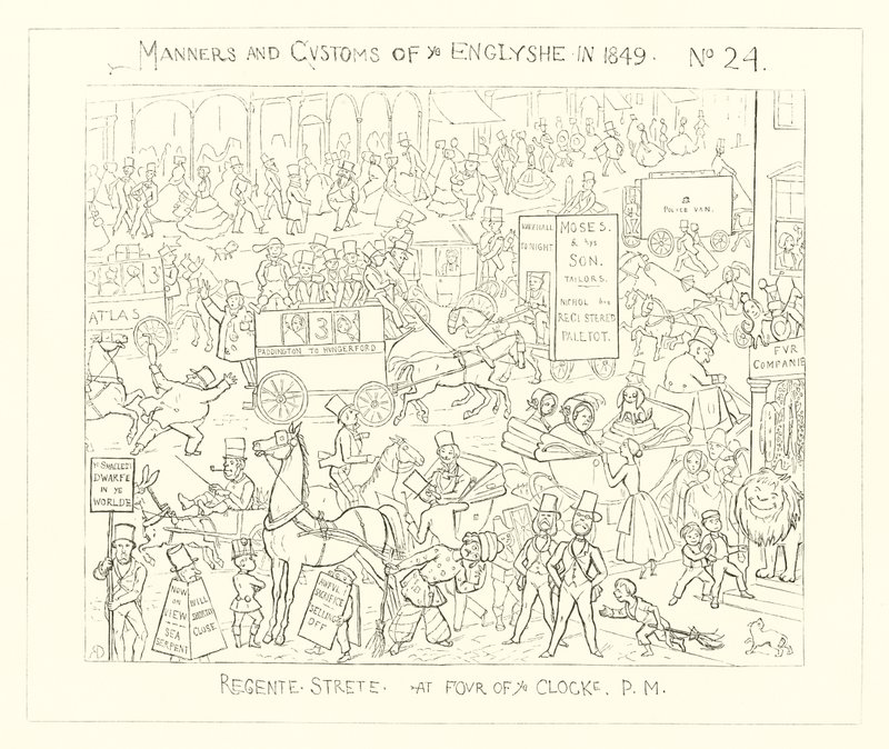 1849, Regent Street à quatre heures de l