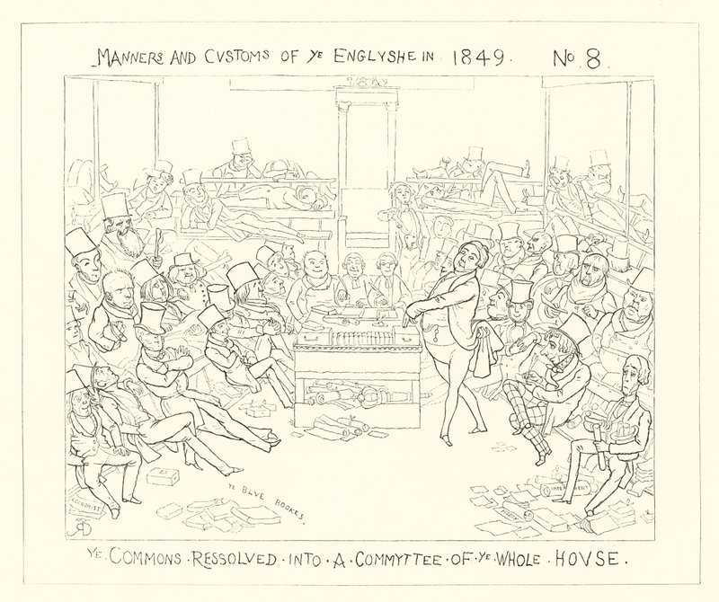 1849, Le Parlement réuni en Comité de la Chambre entière - Richard Doyle
