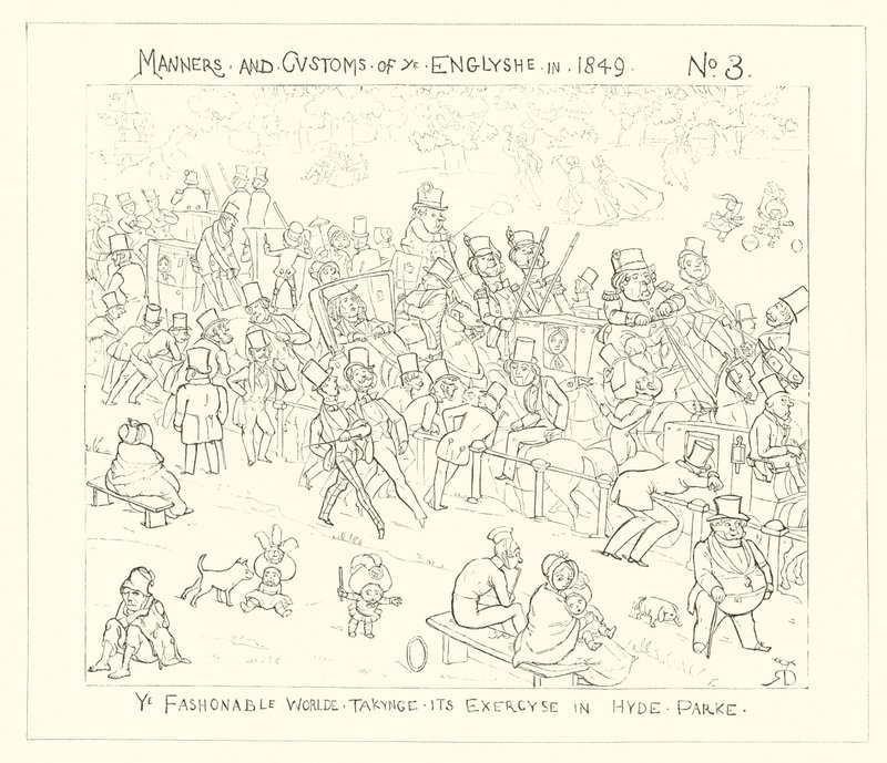 1849, Le monde à la mode faisant de l