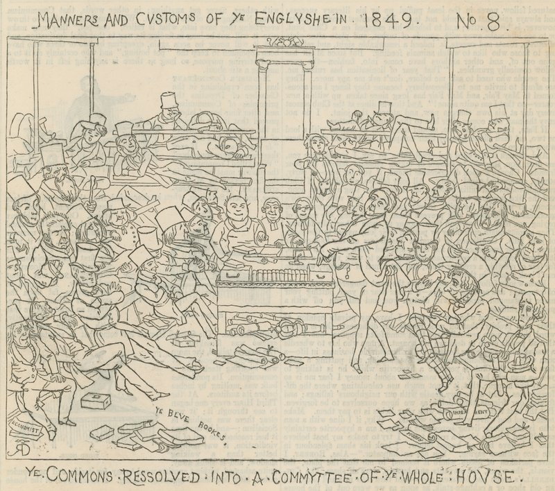 Mœurs et coutumes des Anglais en 1849: Les Communes résolues en comité de la maison entière - Richard Doyle