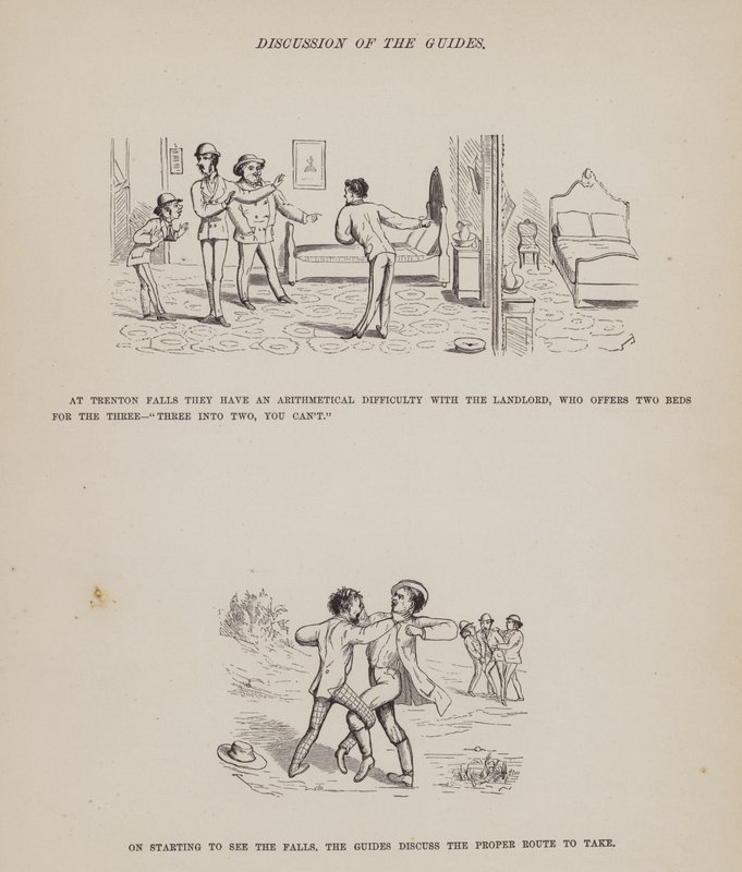Page du Tour américain de Messieurs Brown, Jones et Robinson (gravure) - Richard Doyle