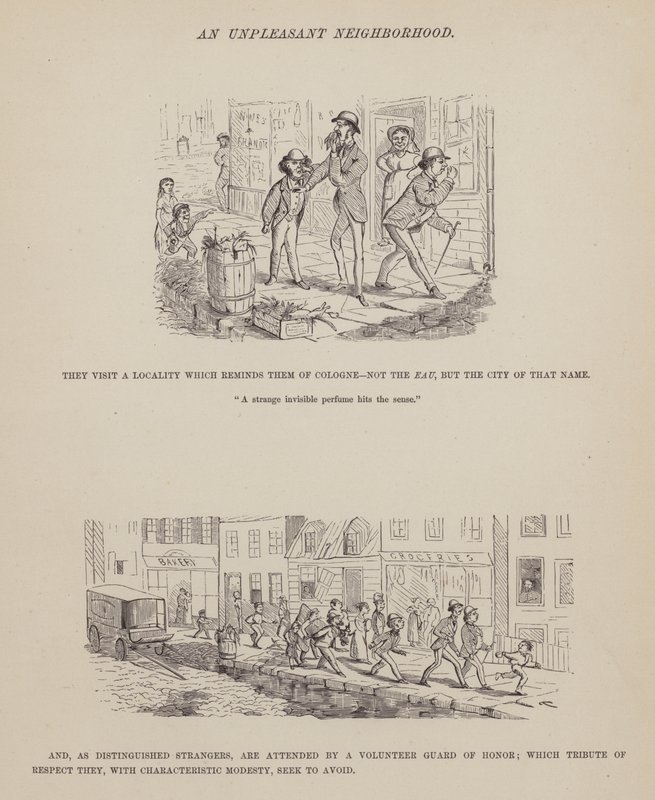 Page du Tour américain de Messieurs Brown, Jones et Robinson (gravure) - Richard Doyle