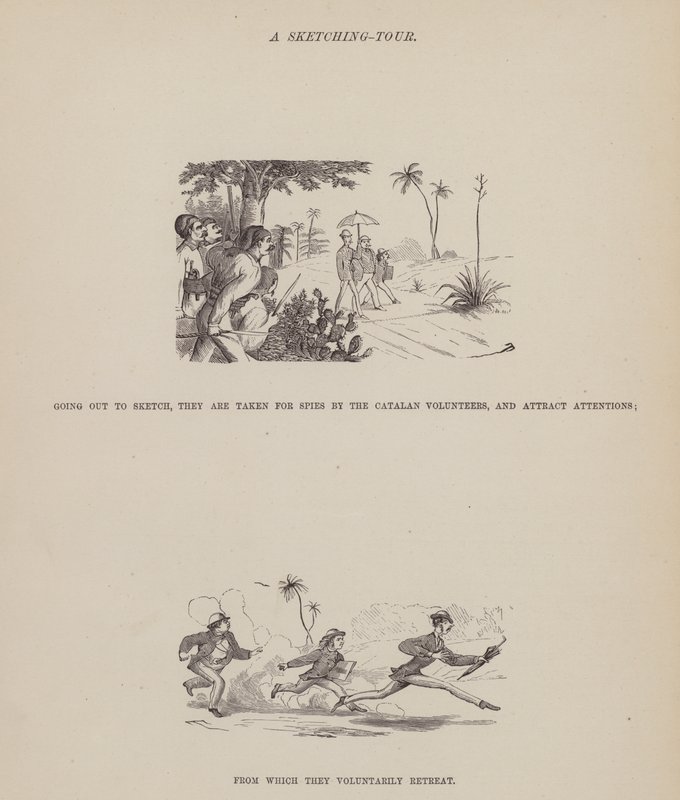 Page du Tour américain de Messieurs Brown, Jones et Robinson - Richard Doyle